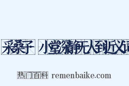 采桑子·小堂深静无人到近义词是什么意思的图片